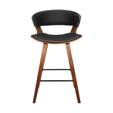 Oikiture Bar Stools Kitchen Stool Bar Chairs Wood Barstool Dining Chair Leather