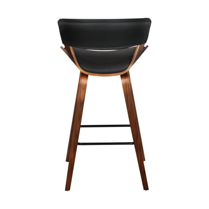 Oikiture Bar Stools Kitchen Stool Bar Chairs Wood Barstool Dining Chair Leather - Image 3