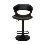 Oikiture Bar Stools Swivel Barstool Leather Gas Lift