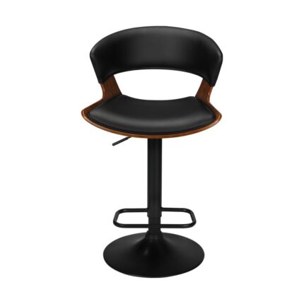 Oikiture Bar Stools Swivel Barstool Leather Gas Lift