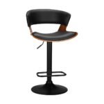 Oikiture Bar Stools Swivel Barstool Leather Gas Lift - Image 6
