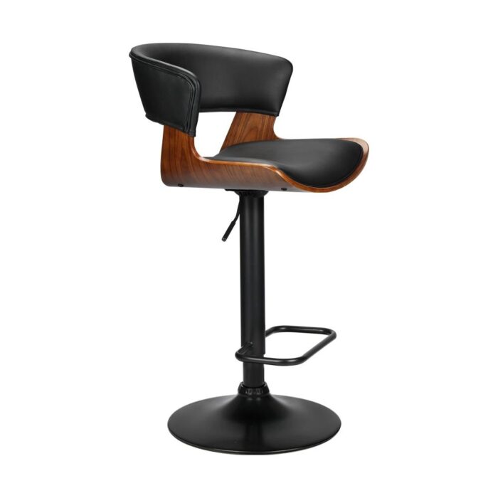 Oikiture Bar Stools Swivel Barstool Leather Gas Lift - Image 5