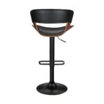 Oikiture Bar Stools Swivel Barstool Leather Gas Lift - Image 4