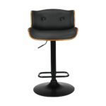 Oikiture Bar Stools  Swivel Chair Kitchen Gas Lift Wooden Chairs Leather x1