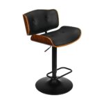 Oikiture Bar Stools  Swivel Chair Kitchen Gas Lift Wooden Chairs Leather x1 - Image 3