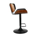Oikiture Bar Stools  Swivel Chair Kitchen Gas Lift Wooden Chairs Leather x1 - Image 4