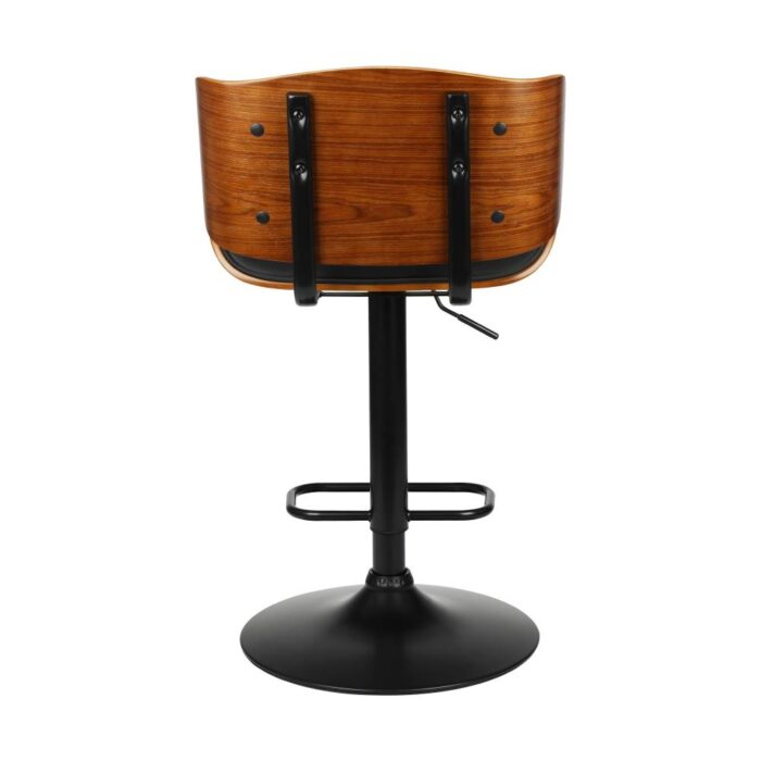 Oikiture Bar Stools  Swivel Chair Kitchen Gas Lift Wooden Chairs Leather x1 - Image 5