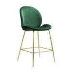 Oikiture Bar Stools Kitchen Stool Chairs Barstool Dining Chair Velvet Metal x2 - Image 4