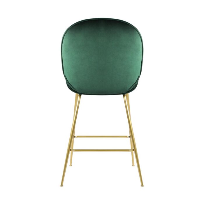 Oikiture Bar Stools Kitchen Stool Chairs Barstool Dining Chair Velvet Metal x2 - Image 6