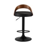 Oikiture Bar Stools Gas Lift Swivel Padded Seat x2 - Image 2