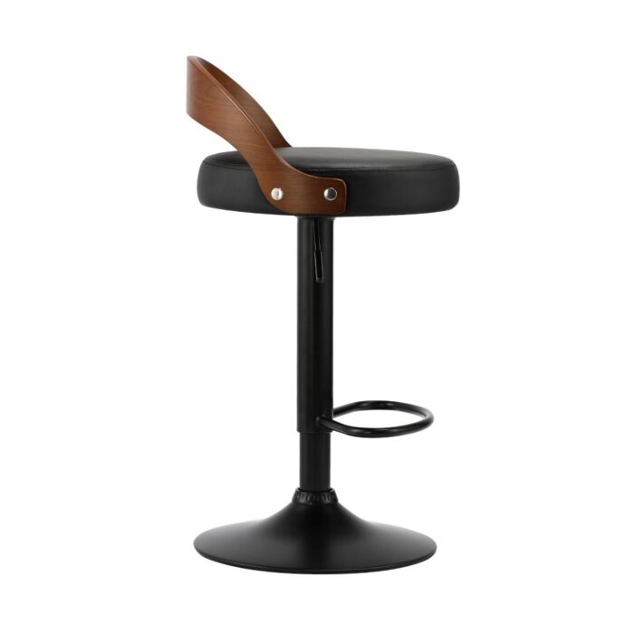Oikiture Bar Stools Gas Lift Swivel Padded Seat x2 - Image 4