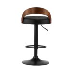 Oikiture Bar Stools Gas Lift Swivel Padded Seat x2 - Image 6