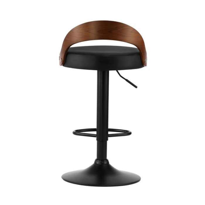Oikiture Bar Stools Gas Lift Swivel Padded Seat x2 - Image 6