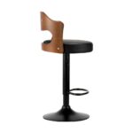 Oikiture Bar Stools Swivel Gas Lift Metal Leather x2 - Image 5