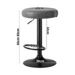 Oikiture Bar Stools Gas Lift PU leather Seat x2 - Image 2