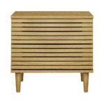 Oikiture Bedside Tables 2 Drawers Unique Handle-Free