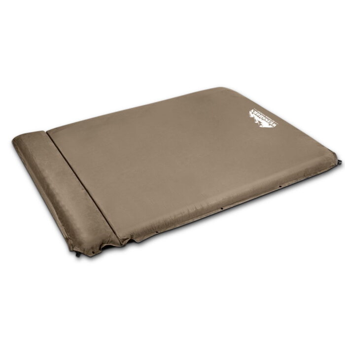 Weisshorn Self Inflating Mattress 10CM Camping Sleeping Mat Air Double Coffee - Image 3