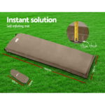 Weisshorn Self Inflating Mattress Camping Sleeping Mat Air Bed Single Coffee - Image 4