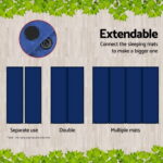 Weisshorn Self Inflating Mattress Camping Sleeping Mat Air Bed Pad Double Navy 10CM Thick - Image 3