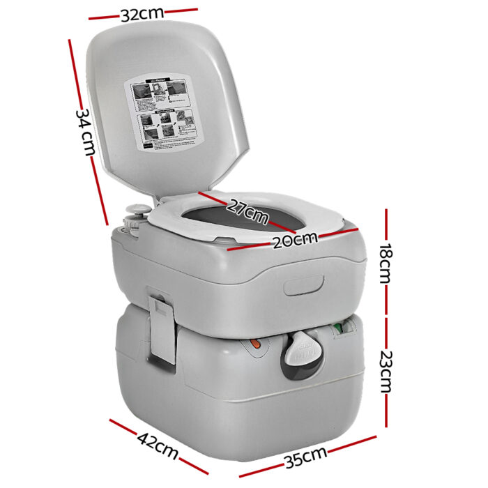 Weisshorn 22L Portable Camping Toilet Outdoor Flush Potty Boating - Image 2