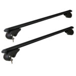 Universal Car Roof Racks Pod Aluminium Cross Bars Adjustable 108cm Black