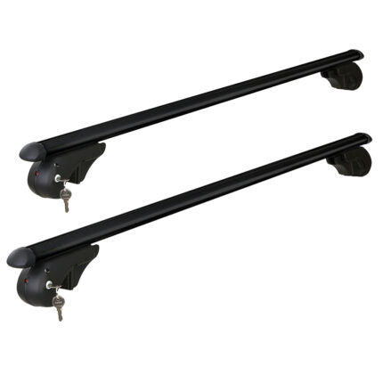 Universal Car Roof Racks Pod Aluminium Cross Bars Adjustable 108cm Black