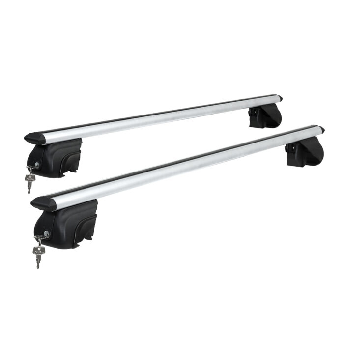 Universal Car Roof Racks Pod Aluminium Cross Bars Upgraded Holder 126cm Silver - Image 3