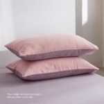 Cosy Club Washed Cotton Quilt Set Pink Purple Single - Image 3
