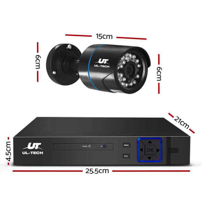UL-tech CCTV Security System 8CH DVR 4 Cameras 1TB Hard Drive - Image 2