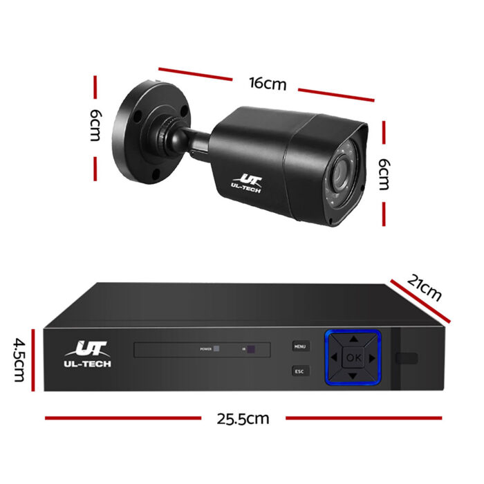 UL-tech CCTV Security System 8CH DVR 4 Cameras 1080p - Image 2