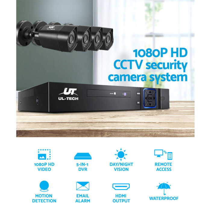 UL-tech CCTV Security System 8CH DVR 4 Cameras 1TB Hard Drive - Image 4
