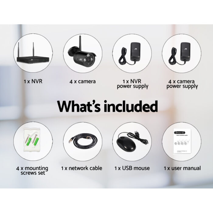 UL-tech Wireless CCTV Security System 8CH NVR 3MP 4 Bullet Cameras - Image 4