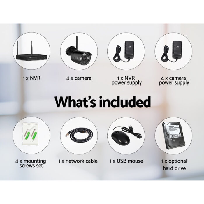 UL-tech Wireless CCTV Security System 8CH NVR 3MP 4 Bullet Cameras 1TB - Image 3