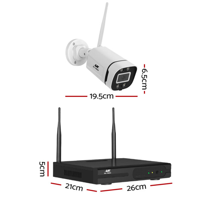 UL-tech Wireless CCTV Security System 8CH NVR 3MP 4 Square Cameras - Image 2
