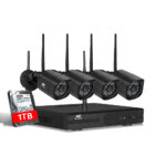 UL-tech CCTV Wireless Security Camera System 8CH Home Outdoor WIFI 4 Square Cameras Kit 1TB