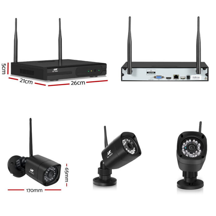 UL-tech CCTV Wireless Security Camera System 8CH Home Outdoor WIFI 4 Square Cameras Kit 1TB - Image 2