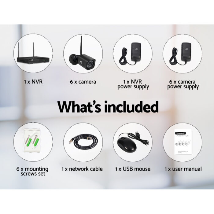 UL-TECH 3MP 8CH NVR Wireless 6 Security Cameras Set - Image 4