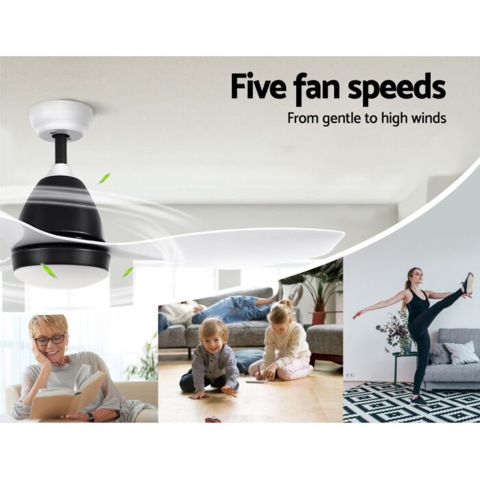 Devanti 48'' Ceiling Fan DC Motor w/Light w/Remote - White - Image 3