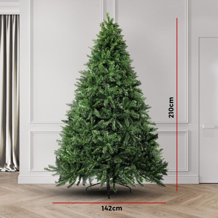 Christmas Tree Xmas Decorations  2.1M 7FT Home Decor Green Artificial 1600 tips - Image 3