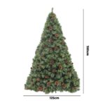 Christmas Tree Xmas Decorations Pine Cones 1.8M 6FT Home Decor Green  1100 tips - Image 5