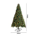 Mazam Christmas Tree 1.8M 6FT Xmas Decorations Green w/ LED Light and Pine Cones - Image 5