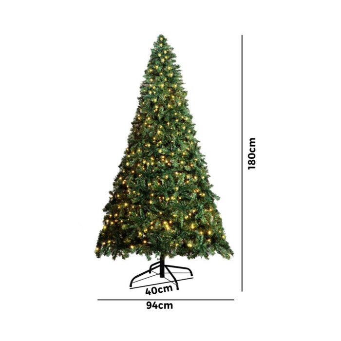 Mazam Christmas Tree 1.8M 6FT Green with LED lights - Image 2