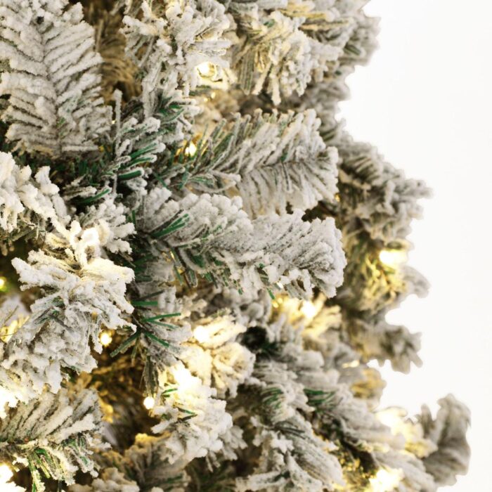Mazam Christmas Tree 2.4M 8FT Snow Flocked Green with LED - Image 5