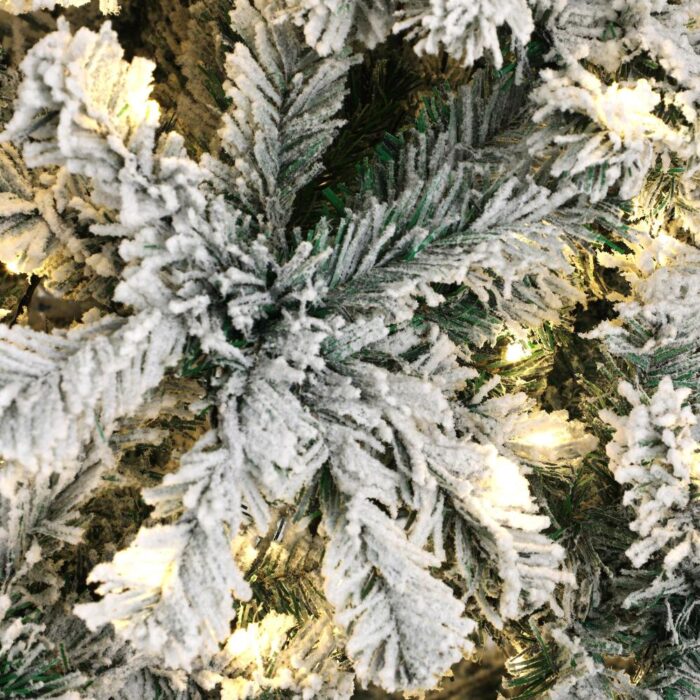 Mazam Christmas Tree 2.4M 8FT Snow Flocked Green with LED - Image 2