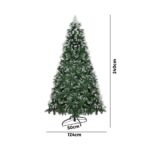 Mazam Christmas Tree 2.4M 8FT Snowy Xmas Decorations Home Decor Green 1400 tips - Image 2