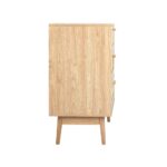 Oikiture 3 Chest of Drawers Clothes Storage Rattan - Image 3