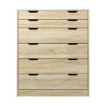 Oikiture 6 Chest of Drawers Tallboy Wooden - Image 6