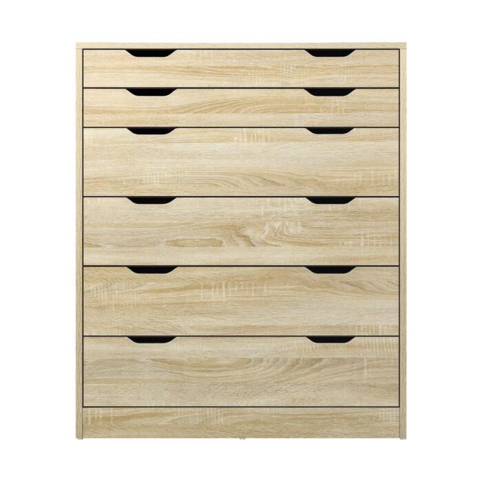 Oikiture 6 Chest of Drawers Tallboy Wooden - Image 6