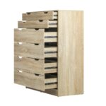 Oikiture 6 Chest of Drawers Tallboy Wooden - Image 3