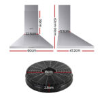Comfee Rangehood 600mm Stainless Steel Canopy With 2 PCS Filter Replacement Combo - Image 2